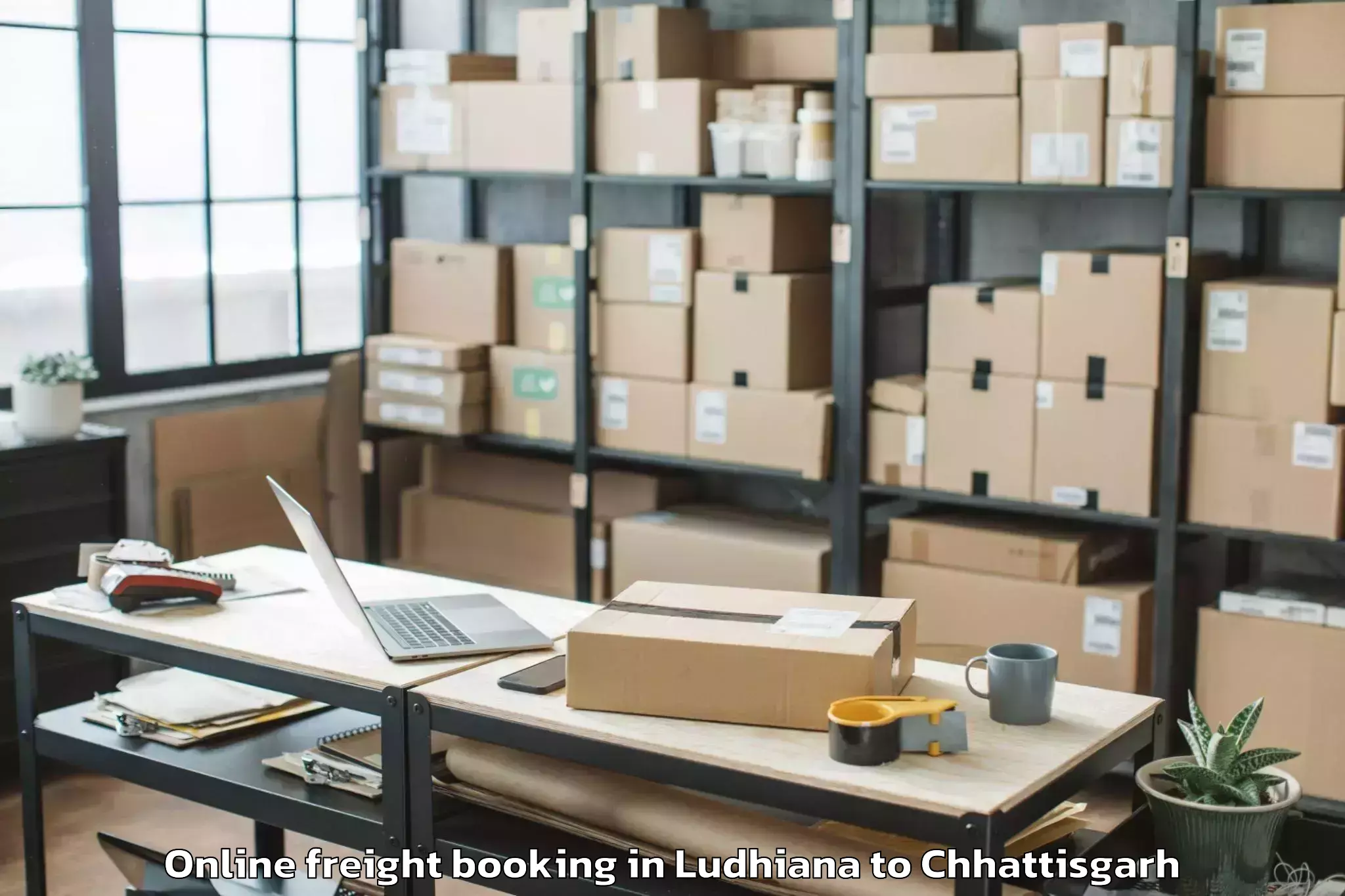 Expert Ludhiana to Saraipali Online Freight Booking